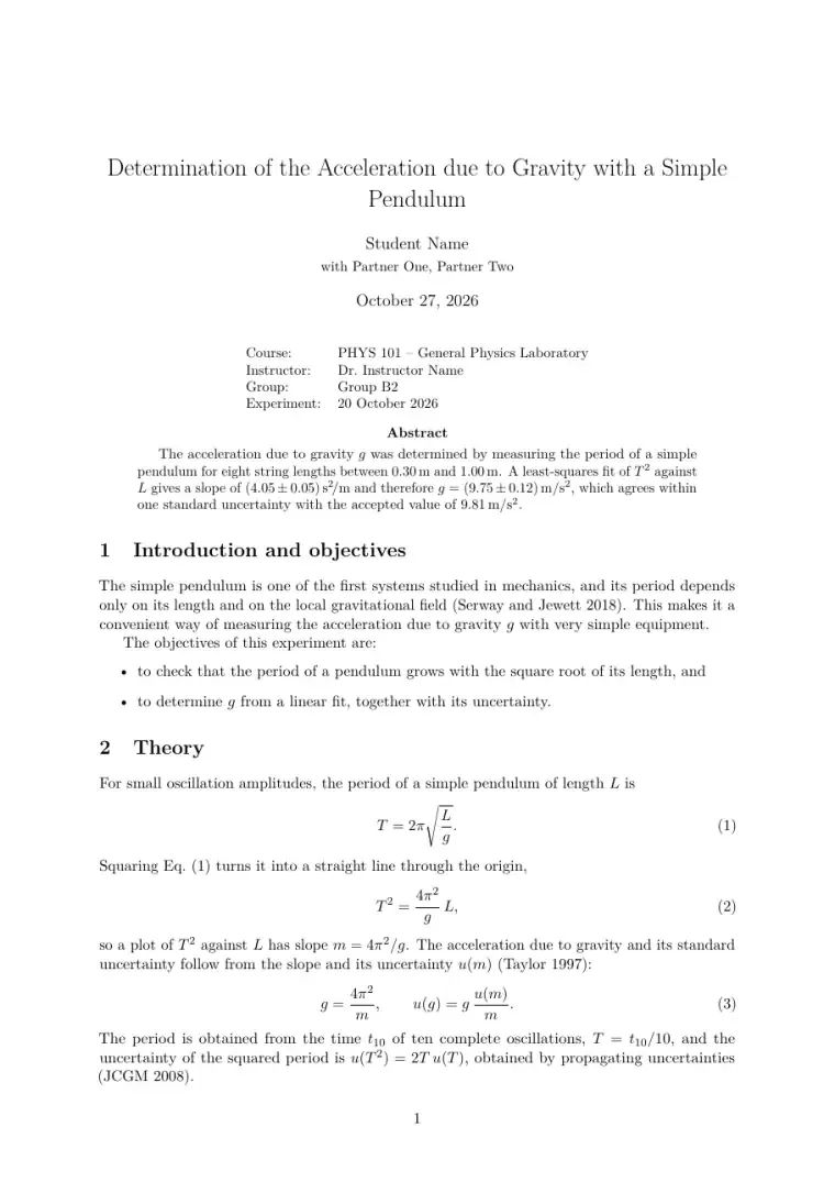 Tonicity Lab Report Introduction Free Lab Report LaTeX Template | Texmate